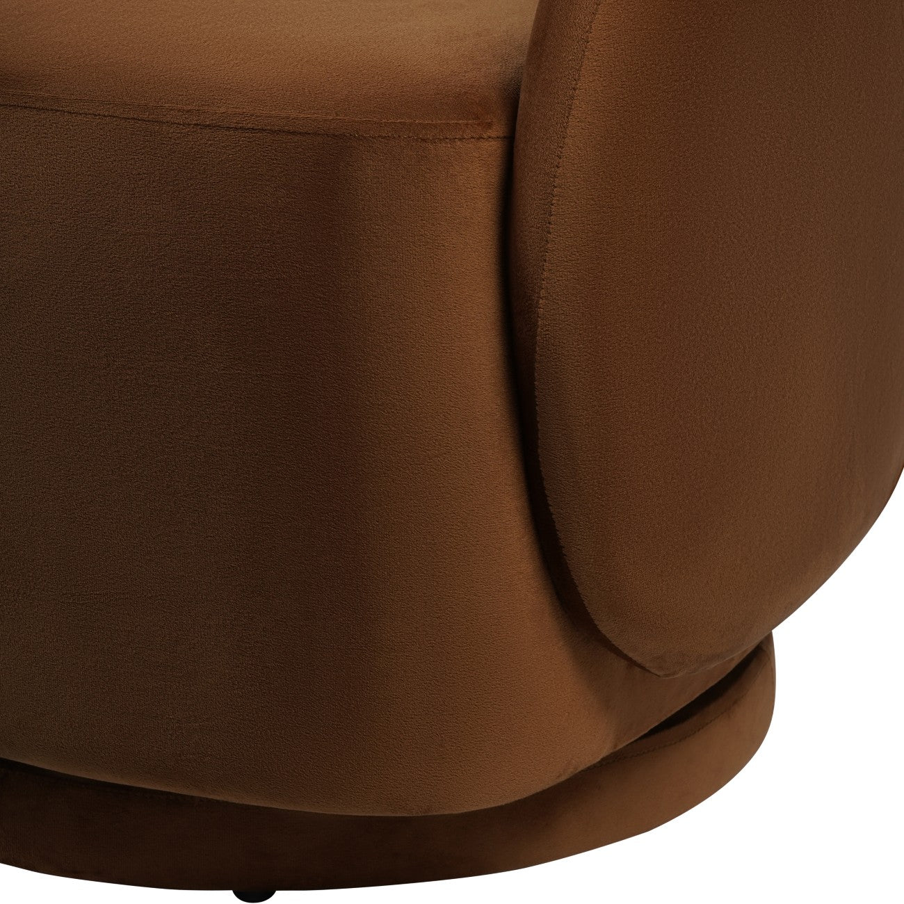 Bingham Soft Caramel Brown Velvet Swivel Chair